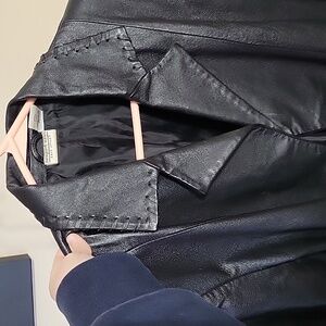 Newport News womens leather jacket. Never worn, in amazing shape! Black in color
